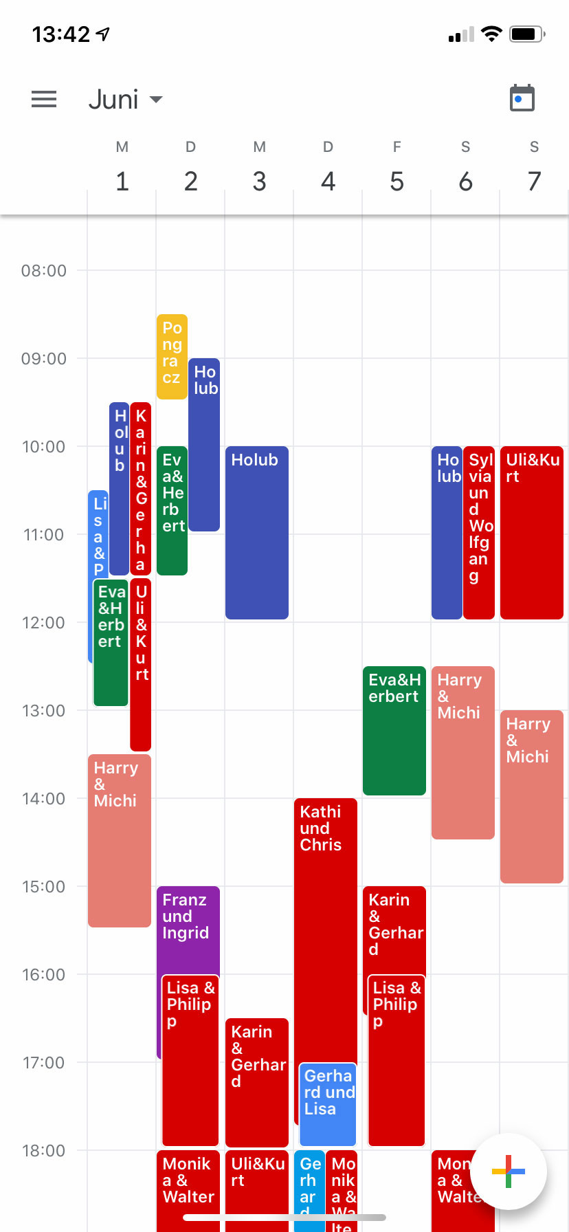 Google-Kalender: Ansicht nur Großer-Saal